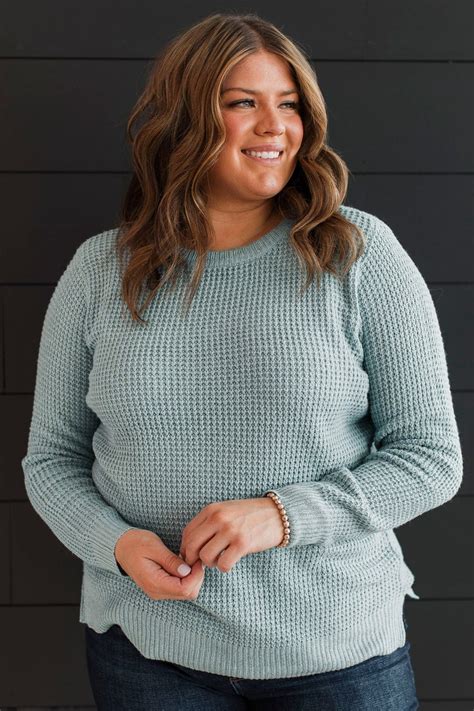 Absolutely Amazing Knit Sweater- Light Blue – The Pulse Boutique