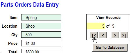 Image result for Excel Data Entry Worksheet Form
