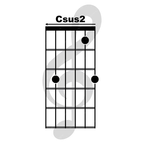 Premium Vector | Csus2 guitar chord icon