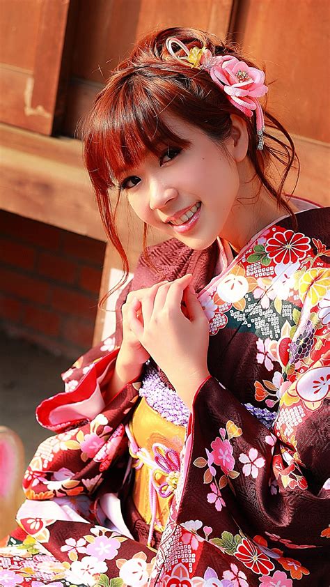 Japanese girl beautiful kimono 1080x1920 iPhone 8/7/6/6S Plus wallpaper, background, picture, image