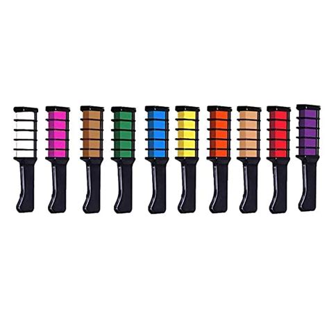 Buy Beggie 10 Colors Hair Chalk Comb Hair Dye Temporary Bright Hair ...