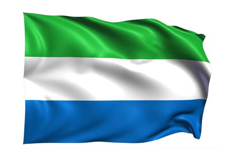 Sierra Leone Waving flag Realistic Transparent Background 15309585 PNG