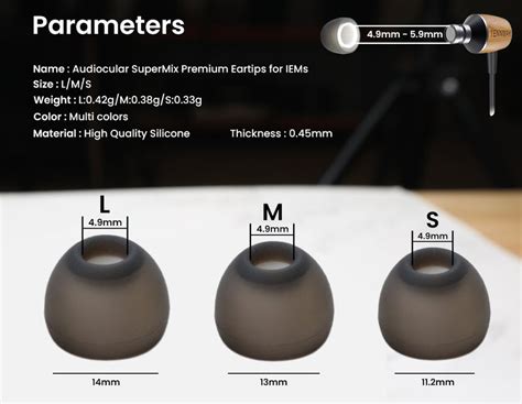AUDIOCULAR SuperMix 6 Hybrid Premium Eartips for IEMs | Concept Kart