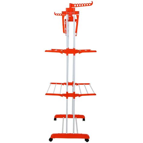 Herzberg HG 8034ORG: Moving Clothes Rack Orange - Belgium, New - The ...