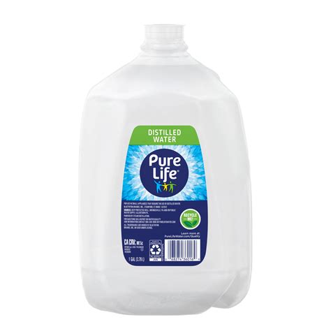 Pure Life Distilled Water, 1-Gallon, Plastic Bottled Water (1 Pack ...