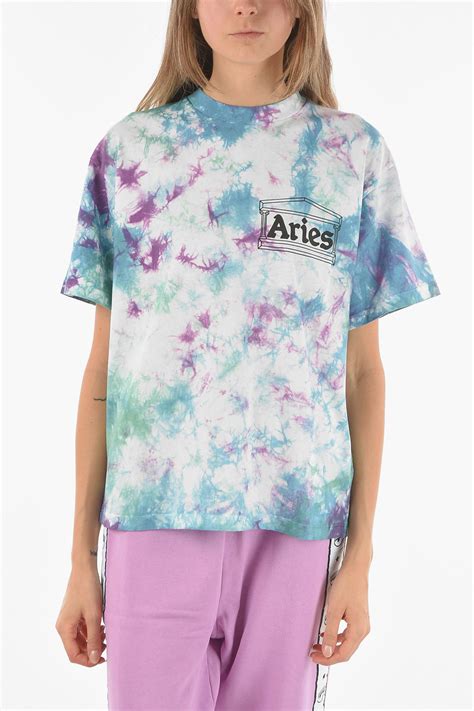 Aries Tie Dye Cotton TEMPLE T-Shirt damen - Glamood Outlet