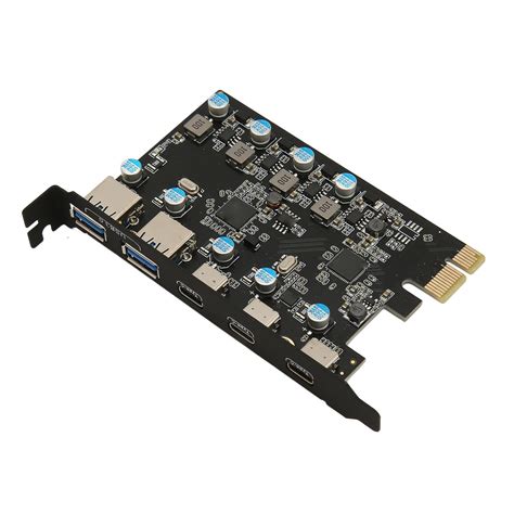 PCIE USB 3.1 Card 5 Ports PCI Express to USB Expansion Card, 5Gbps Pci ...