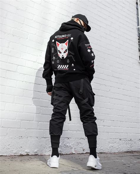 Fabric of the Universe Kitsune-5X Techwear Hoodie