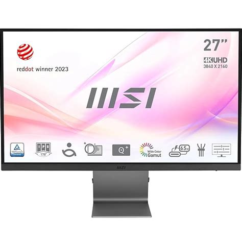 MSI Modern MD271UL, 27 Inch (68.58 cm), IPS Panel, 4K UHD 3840 x 2160 ...