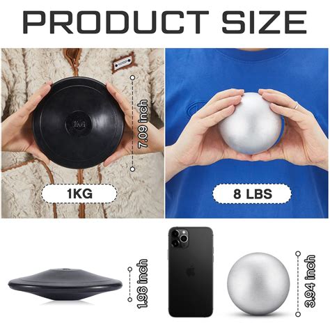 Snapklik.com : Deekin 2 Pcs Shot Put Rubber Discus 1 Kg Black Shot Put Ball For School Track And ...
