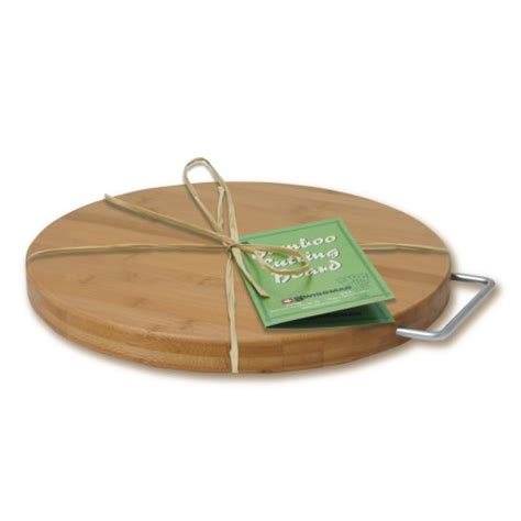 Buy Swissmar 11-3/4-Inch Round Bamboo Cutting Board with Stainless ...