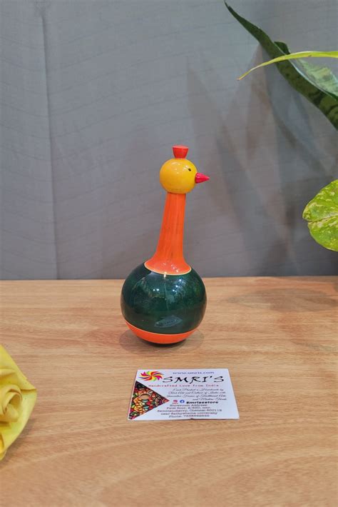 Wooden Balancing Duck doll for kids Showpiece Indian traditional ...