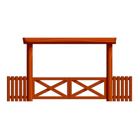 Wooden gate protecting entrance to private property with cross beams ...