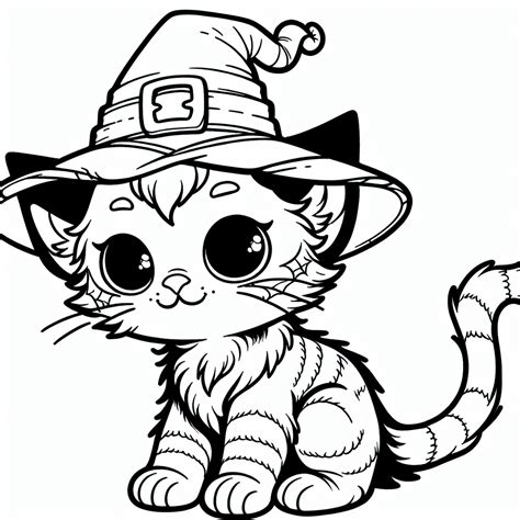 Halloween Cat coloring page - GoGo Coloring