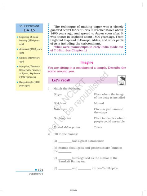 Buildings Paintings And Books - NCERT Book of Class 6 History Our Pasts I