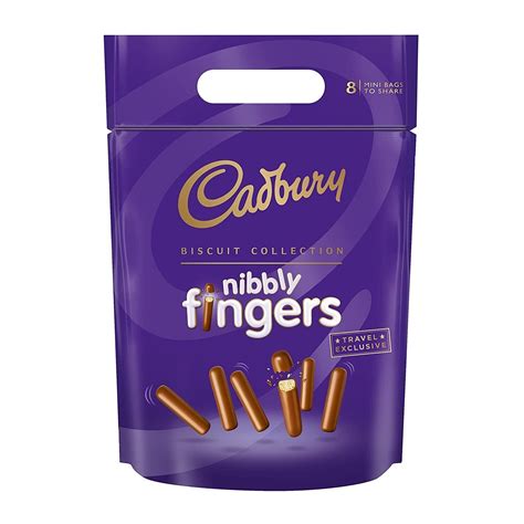 Cadbury Nibbly Fingers Biscuit Collection (8 Mini Bags) - 320g, Made i ...