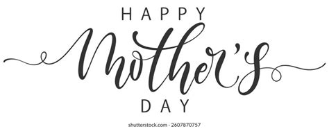 Happy Mothers Day Elegant Hand Written Stock Vector (Royalty Free ...