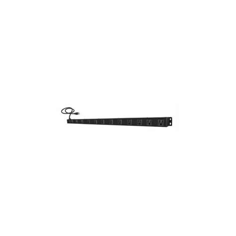 3 ft. 12-Outlets Surge Protector Wallmount PowerBar with Cord, Black ...