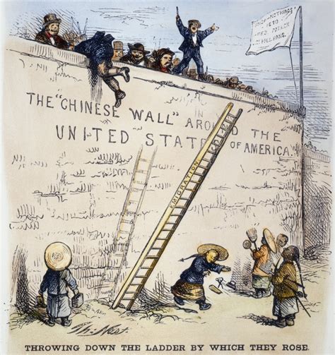 Immigration Cartoon Nthrowing Down The Ladder by Which They Rose ...
