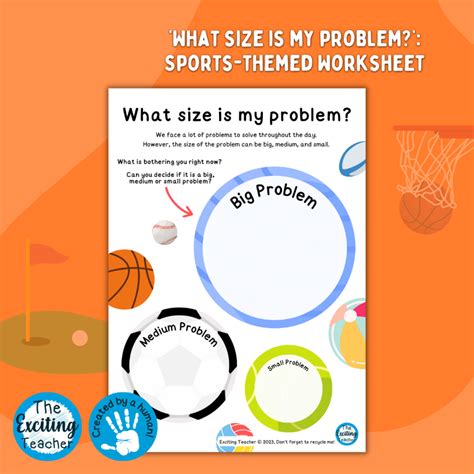 ‘What size is my problem?’: Sports-themed Worksheet – Exciting Teacher Hub