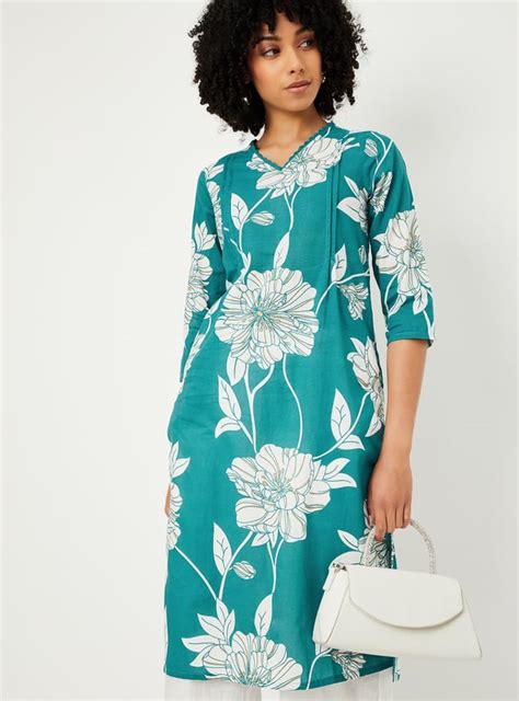 Buy Women Floral Print Straight Kurta Online at just Rs. 499.0 ...
