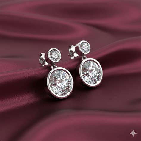 The Sprinkle Solitaire Silver Dangler Earrings – iskiuski.com