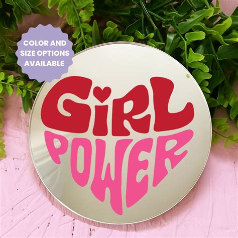 Girl power | Stick-On Affirmation mirror for Your Wall – Colourcharades