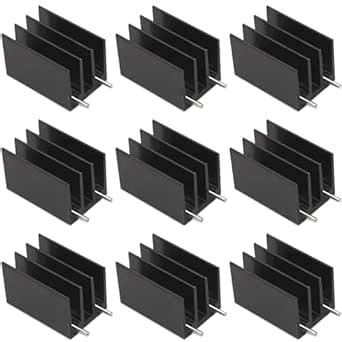 9 PCS Aluminum Heat Sink Heatsinks Module Cooler Fin with 2-Pin for Mos ...