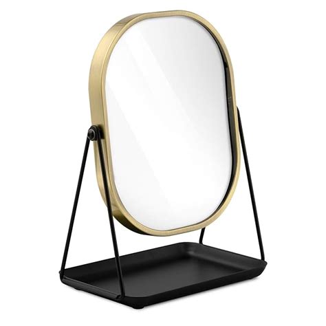 Navaris Magnifying Table Top Mirror - Double-Sided 1x/3x Magnification ...