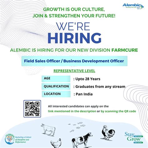 Alembic Pharma job for Field Sales Officer and Business Development ...