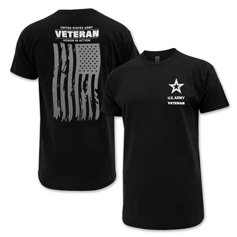 Army Veteran Flag T-Shirt (Black) – Armed Forces Gear