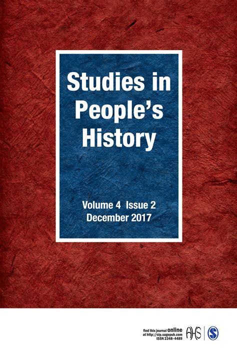 Studies In Peoples History杂志-杂志-好期刊