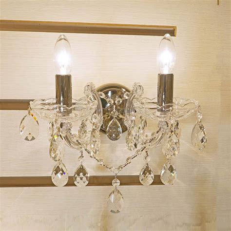 HOVE 2 Lights Glass And Crystal Wall Light – KAPOOR-E-ILLUMINATIONS ...