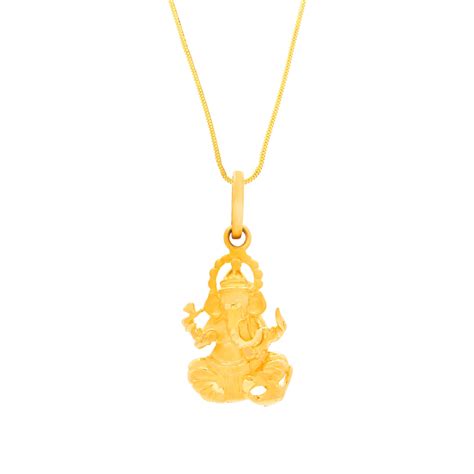 Blessed Devotion Lord Ganesha 22K Gold Pendant – WHP Jewellers