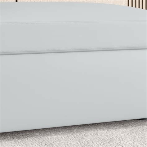Buy Alpine Half Leather Ottoman - Grey from Home Centre at just INR 31249.0
