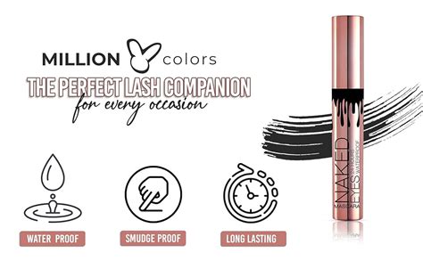 Buy Million Colors Naked Waterproof Volume Mascara | Smudge Proof ...