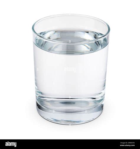 Glass of clean still water isolated on white background Stock Photo - Alamy