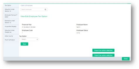 How to view and update Tax Declaration on behalf of the Employee : Help ...