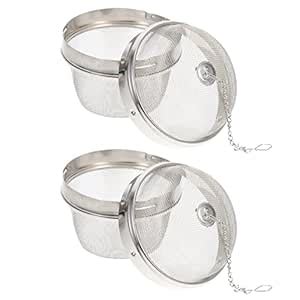 Mipcase 2pcs Mesh Tea Balls for Kitchen Sturdy Jewelry Cleaner Basket ...