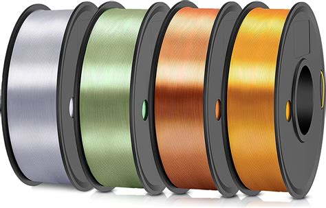 Buy WEEDO Silk PLA Filament 1.75mm Bundle for 3D Printer, 4 Rolls of ...
