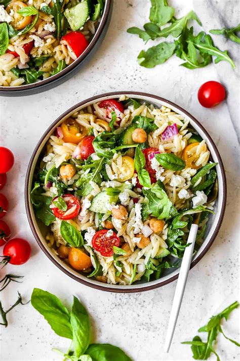 Orzo Pasta Salad Recipes Cold Orange & Feta Italian Orzo Pasta Salad