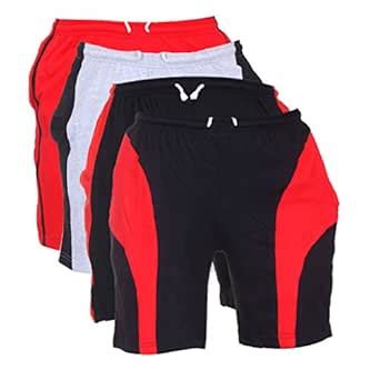 Buy TeesTadka Men's Knitted Shorts Combo Offers Pack of 4 at Amazon.in