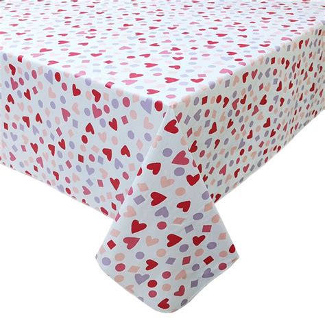 valentines day vinyl tablecloth