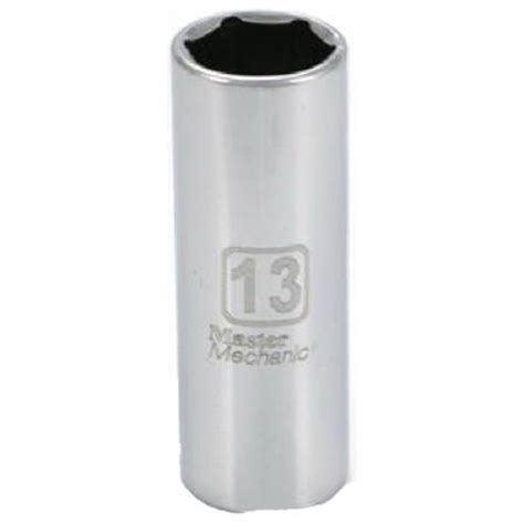 Master Mechanic 213663 Metric Deep Well Socket, 6-Point, 1/4 In. Drive ...