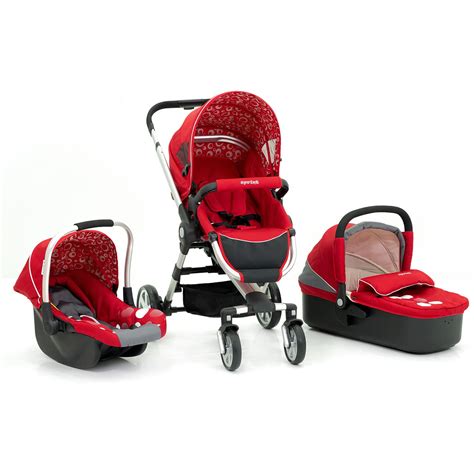 3 in 1 Baby Stroller with Carry Cot and Bassinet For Kids