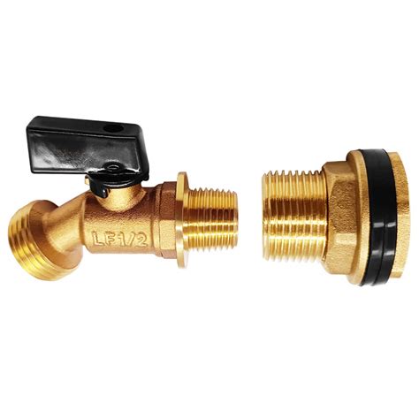 Joywayus Brass Water Container/Rain Barrel Spigot 3/4" to 1/2" Male ...