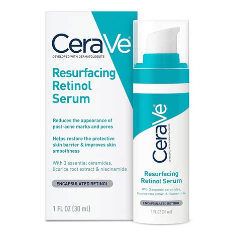 CeraVe Retinol Serum for Post-Acne Marks and Skin Texture | Pore Refining, Resurfacing ...