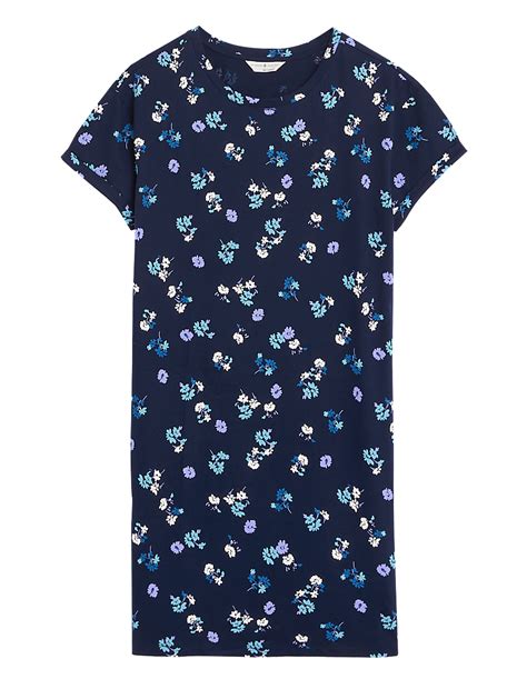 Buy Pure Cotton Floral Short Nightdress at Marks & Spencer