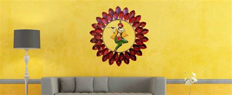 Anshika International Krishna With Cow Metal Wall Art Frame, Wall ...