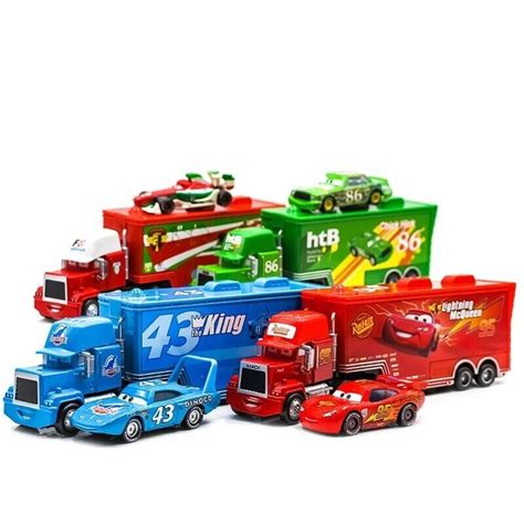 Buy Disney Pixar Cars Chick Hicks Lightning Mack Truck& McQueen Diecast ...